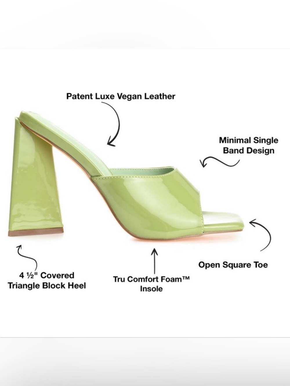 Journee Collection Kammali Tru Comfort Foam Open Square Toe Block Heel - Picture 4 of 7